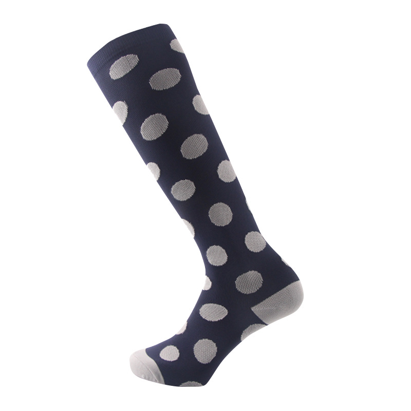 Polka Dots Compression Stockings Men Women Long-barreled Outdoor Training Fitness Compression Stockings